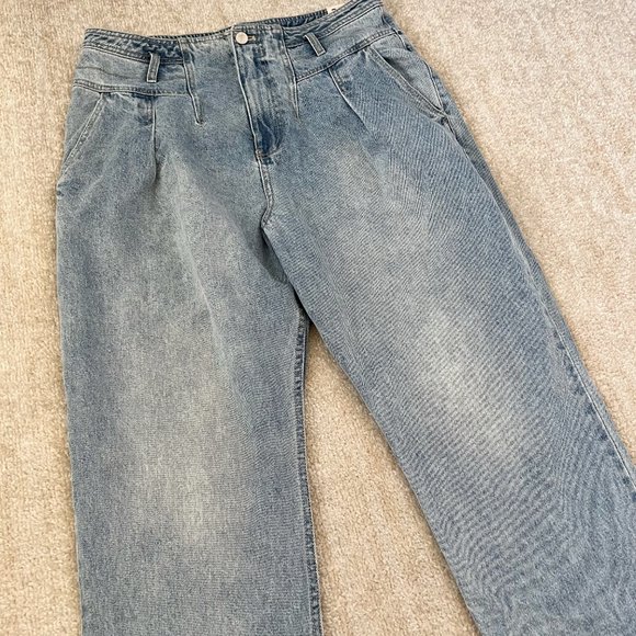 Free People We The Free High Rise Mom Jeans 31 Blue - Picture 3 of 10
